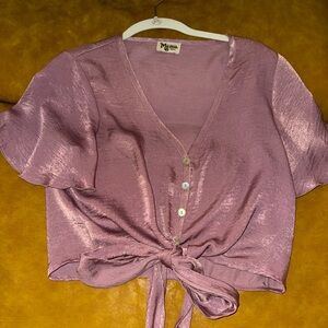 Show Me Your Mumu Tie Crop Top